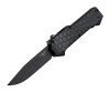 Houge Compound OTF (HO34036) 3.5" CPM S30V Black PVD Coated Clip Point Plain Blade, Black Textured G10 Handle w/ Double-Action Thumb Slide