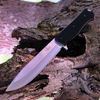 Fallkniven A1X Survival Knife (FNA1X) 6.25" Laminate Cobalt Steel Satin Drop Point Plain Blade, Black Textured Thermorun Handle, Black Zytel Sheath