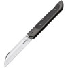 Boker Plus Genios (01BO247) 3.03" VG-10 Satin Wharncliffe Plain Blade, Black Titanium Handle with Carbon Fiber Inlay