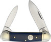 Rough Ryder RR1949 Blue Smooth Bone Canoe,  Stainless Steel,  Smooth Bone Hanle