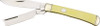 Rough Ryder  RR892 Razor Trapper, Stainless Steel, Yellow Smooth Synthetic Handle