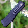 HK Mini Incursion OTF Automatic, 2.95" Tumbled Clip Point Blade, Matte Black Aluminum Frame-54050
