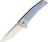 Alliance Designs ALS1B Scout Framelock Blue, 2.4" RWL34 Plain Blade,  Anodized Handle