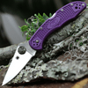 Spyderco C11FPPR Delica 4, 2.875" VG-10 Flat Ground Blade, Purple FRN Handle