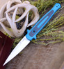 Kershaw Launch 8 KS7150TEALSW, 3.5" CPM 154 Stonewashed finish, Teal  6061-T6 Aluminum Handle