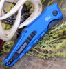 Kershaw Launch 7 KS7900BLUBLK, 3.5" CPM 154 Black Plain Blade,  6061-T6 aluminum, Blue Anodized Handle