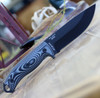 ESEE-5 3D Handle 5PB-002 1095 Black Saber Grind Blade Open Detail View