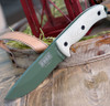 ESEE-5 Fixed Blade Knife (ESEE-5POD-E)-5.25" OD Green 1095 Drop Point Blade, Tan Micarta Handle