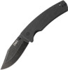 CRKT Gulf (CR2795) 4" 8Cr13MoV Blackwashed Clip Point Plain Blade, Black G-10 Handle