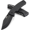 CRKT Gulf (CR2795) 4" 8Cr13MoV Blackwashed Clip Point Plain Blade, Black G-10 Handle