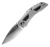 Kershaw Norad KS5510, 3.3" D2 Steel Plain Blade, Stainless Steel w/Carbon Fiber Insert Handle