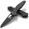 CRKT Thero (CR6290) 3" 8Cr14MoV Black Oxide Coated Wharncliffe Plain Blade, Black Glass Reinforced Nylon Handle with a Carbon Fiber Underlay