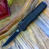 Benchmade Phaeton 4600DLC, 3.45" CPM S30V Black Plain Blade, Black Aluminum Handle