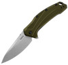 Kershaw Link Assisted Opening Knife (1776OLSW)- 3.25" Stonewashed CPM-20CV Drop Point Blade, OD Green Aluminum Handle
