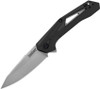 Kershaw Airlock Assisted Opening Knife (1385)- 3.00" Stonewashed 5Cr15MoV Drop Point Blade, Black GFN Handle