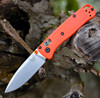 Benchmade 533 Mini Bugout, 2.82" CPM-S30V Drop-Point Plain Blade, Orange Grivory Handle