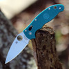 Spyderco Manix 2 Lightweight CPM SPY27 - C101PCBL2, 3.37" CPM SPY27 Satin Plain Blade, Teal FRCP Handle