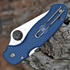 Spyderco Para 3 Lightweight C223PCBL, 2.92" CPM SPY27 Satin Plain Blade, Blue FRN Handle