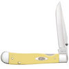 Case Kickstart Trapperlock 81094 Yellow Synthetic Handle with Pocket Clip (3154AC SS)