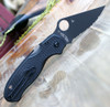 Spyderco Para 3 Lightweight C223SBBK, 2.92" CTS BD1N Black Serrated Blade, Black FRN Handle