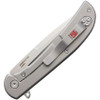 Al Mar Ultralight Falcon Frame Lock AMK4114 - 3.15" Satin D2 Plain Blade, Titanium Handle