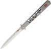 Al Mar Slimline Quicksilver Framelock AMK4046 - 5.0" Satin D2 Plain Blade, Titanium Handle