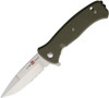 Al Mar Mini S.E.R.E. 2020 Linerlock A/O AMK2209, 3.0" Satin 8Cr13MoV SS Partially Serrated Blade, OD Green FRN Handle
