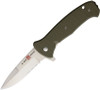 Al Mar S.E.R.E. 2020 Linerlock A/O AMK2211 - 3.6" 8Cr13MoV SS Partially Serrated Blade, OD Green FRN Handle