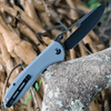CIVIVI Picaro Folding Knife (C916C)- 3.94" Blackwashed D2 Drop Point Blade, Gray G-10 Handles
