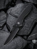 CIVIVI Picaro Folding Knife (C916D)- 3.94" Blackwashed D2 Drop Point Blade, Black G-10 Handles