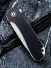 CIVIVI Elementum Folding Knife (C907D)- 2.96" Satin D2 Drop Point Blade, Black Ebony Wood Handles