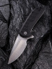 CIVIVI Durus Folding Knife (C906DS)- 3.00" Damascus Drop Point Blade, Black G-10 Handles