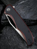 CIVIVI Shredder Folding Knife (C912B)- 3.70" Satin D2 Clip Point Blade, Black and Red G-10 Handles
