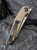 CIVIVI McKenna Folding Knife (C905A)- 2.92” Satin D2 Sheepsfoot Blade, Tan G-10 Handles