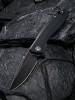 CIVIVI Baklash C801H, 3.5” 9Cr18MoV Black Stonewashed Drop Point Plain Blade, Black G-10 Handles - Double Black