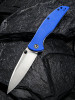 CIVIVI Governor Linerlock Folder C911B, 3.86” D2 Satin Drop Point Plain Blade, Blue G-10 Handles