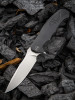 We Knife Kellen Bogardus 37 Framelock Folder 910E, 4.07" Bohler M390 Bead Blast Drop Poin Plain Blade, Black Titanium Handle