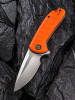 CIVIVI Durus Folding Knife (C906C)- 3.00" Satin D2 Drop Point Blade, Orange G-10 Handles