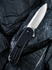 CIVIVI Elementum C907A, 2.96" D2 Satin Drop Point Blade, Black G-10 Handles