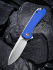 CIVIVI Elementum C907F, 2.96" D2 Satin Drop Point Blade, Blue G-10 Handles