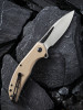 CIVIVI Vexer Folding Knife (C915B)- 3.96" Satin D2 Spearpoint Blade, Tan G-10 Handles