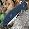 CIVIVI Vexer Folding Knife (C915C)- 3.96" Satin D2 Spearpoint Blade, Black G-10 Handles