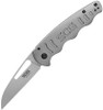 SOG Escape 14520157 Linerlock Folder, 3" 8Cr13MoV Satin Sheepsfoot Plain Blade, Silver Stainless Steel Handle