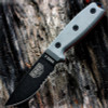 ESEE-3 Fixed Blade Knife (ESEE-3SM-CO)- 3.88" Black 1095 Partially Serrated Drop Point Blade, Gray Micarta Handle | Modified Pommel | No Box