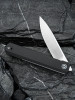 CIVIVI Exarch C2003C, 3.22" D2 Satin Drop Point Plain Blade, Black G-10 Handles