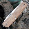 Boker Plus Tech Tool 1 (01BO843) 2.8" Sandvik 12C27 Satin Drop Point Plain Blade, Zebra Wood Handle