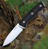 LionSteel B35GBK 3.54" Sleipner Steel Satin Blade, Black G-10 Handle