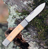 LionSteel Bestman BM2UL Slip Joint, 2.80" M390 Steel Drop Point Blade, Olive Wood Handle