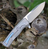 LionSteel ROK Titanium Gray ROKG, 3.27" M390 Stain Blade, Titanium Handle