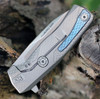 LionSteel ROK Titanium Gray ROKG, 3.27" M390 Stain Blade, Titanium Handle